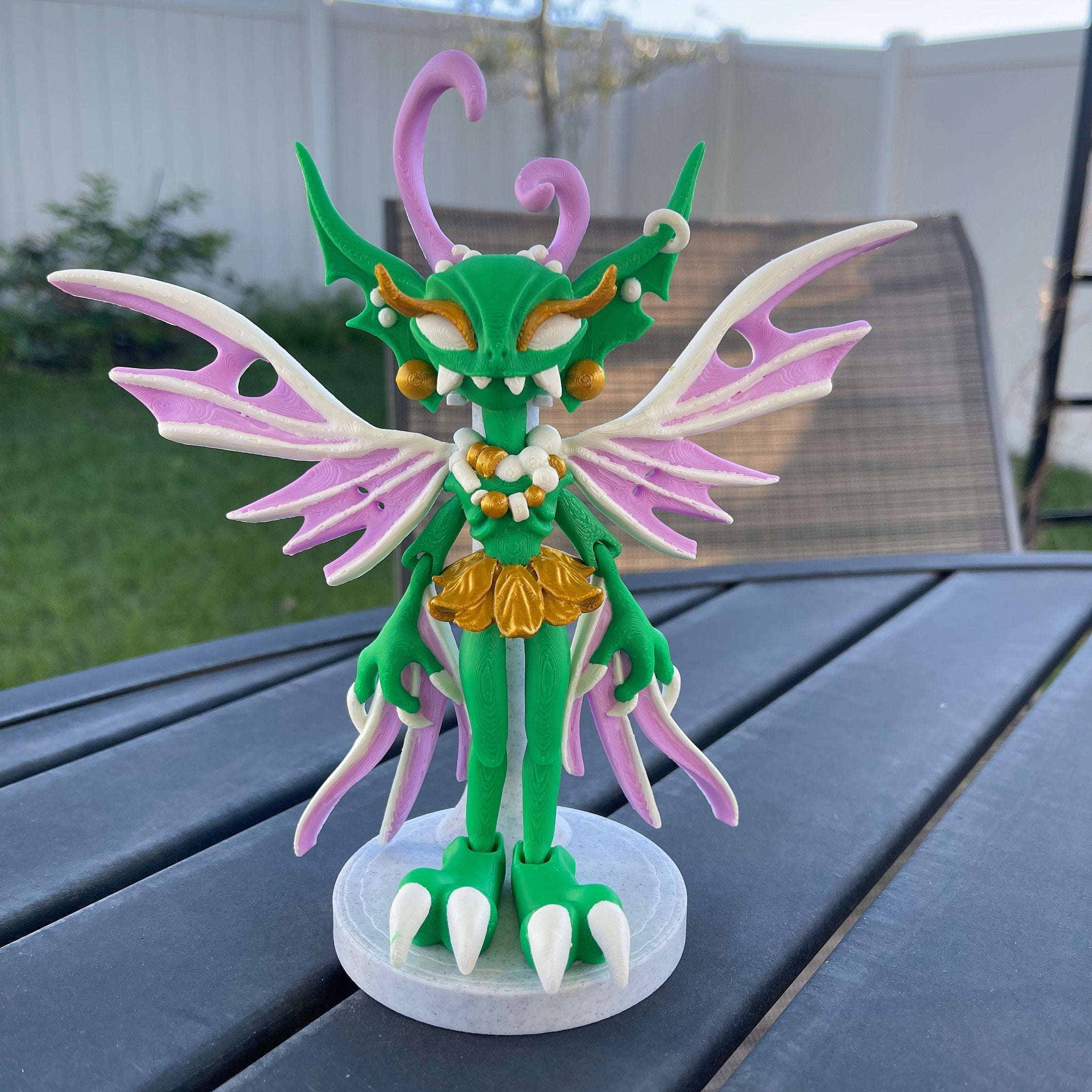 Creepy Fairy Articulated 3D Printed Desk Decor Horror Goth Fidget Creepy Cute-Create Fantasy Crafts