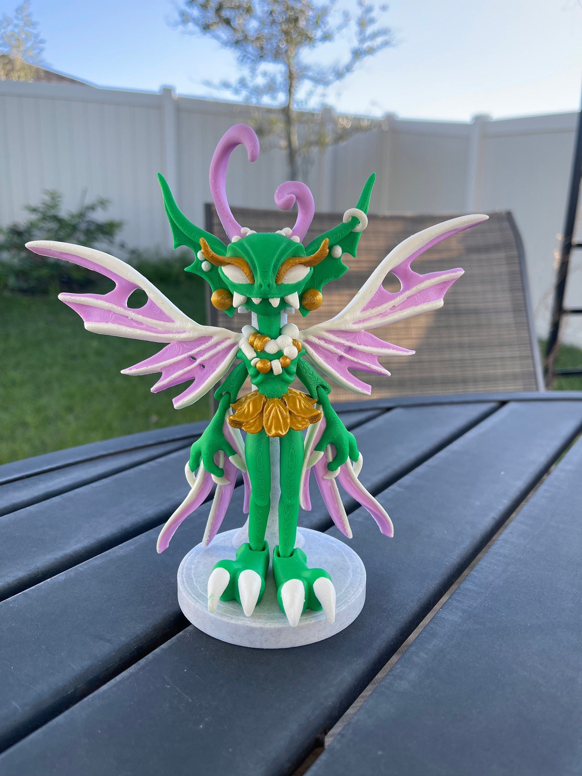 Creepy Fairy Articulated 3D Printed Desk Decor Horror Goth Fidget Creepy Cute-Create Fantasy Crafts