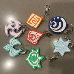 3D Print Element Keychains 7 styles-Create Fantasy Crafts