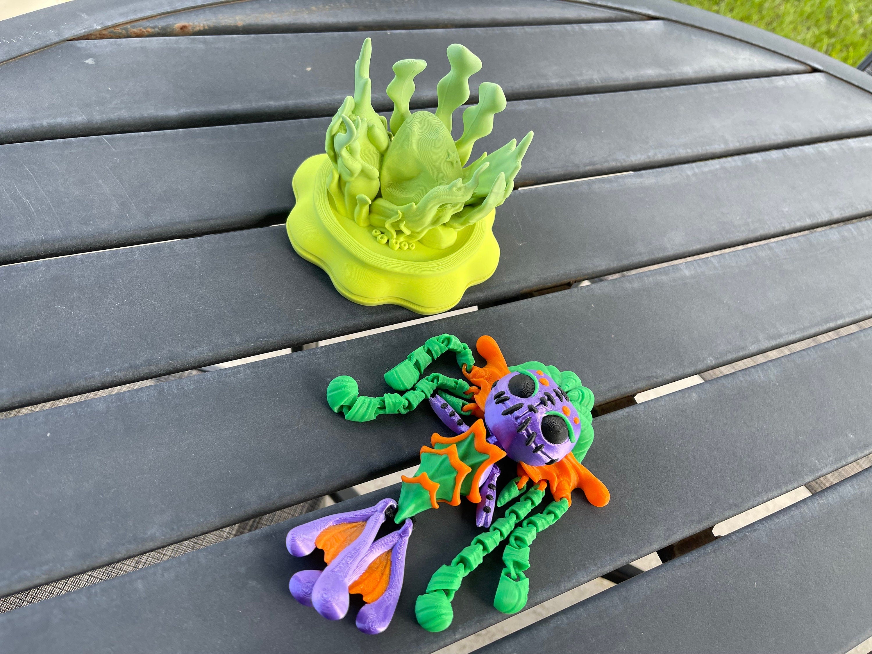 Creepy Mermaid Doll Articulated 3D Print Includes Stand Desk Decor Horror Goth Fidget Creepy Cute-Create Fantasy Crafts
