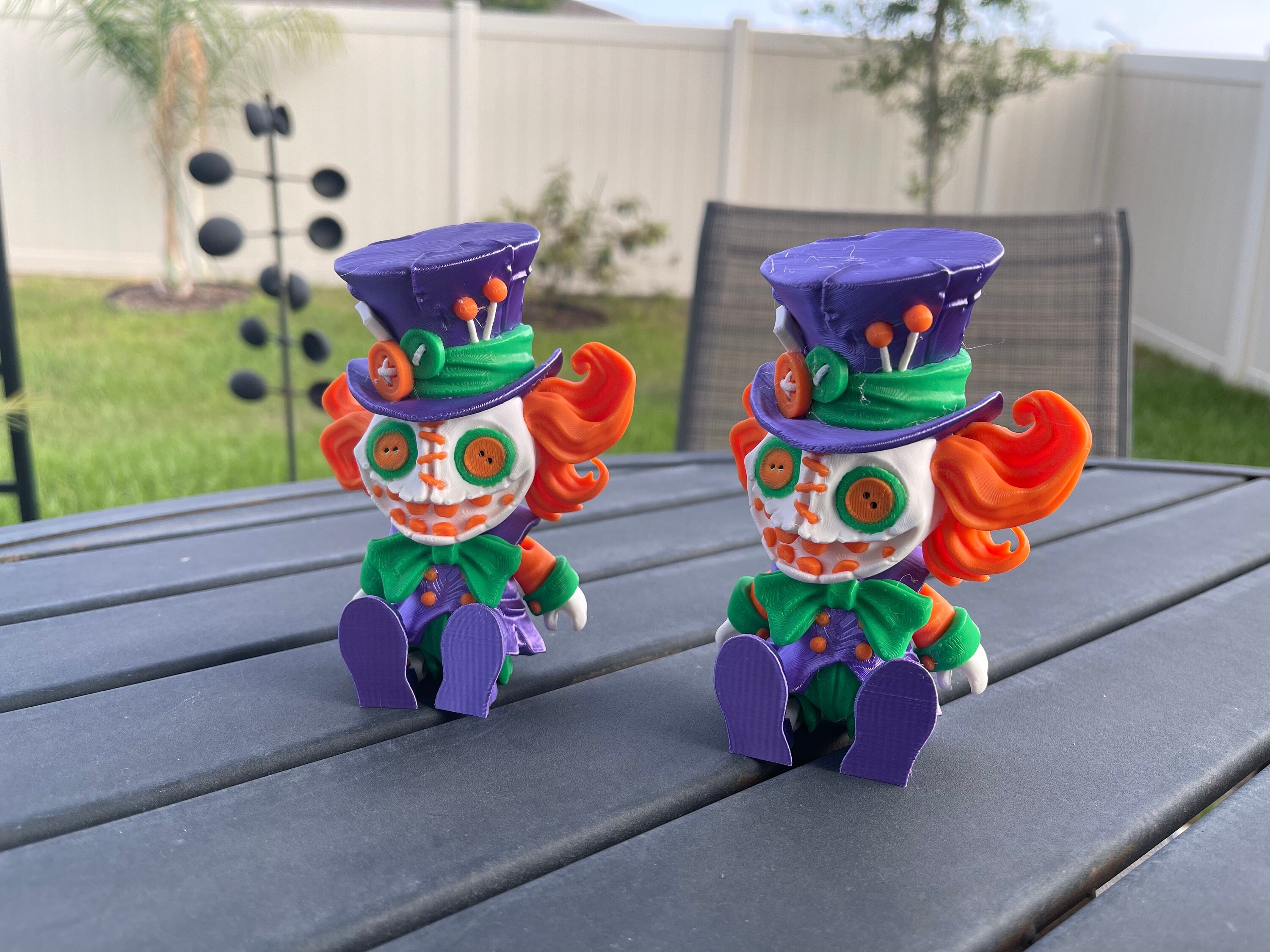 Creepy Hatter Inspired Doll Articulated 3D Printed Voodoo Doll Desk Decor Horror Goth Fidget Creepy Cute-Create Fantasy Crafts