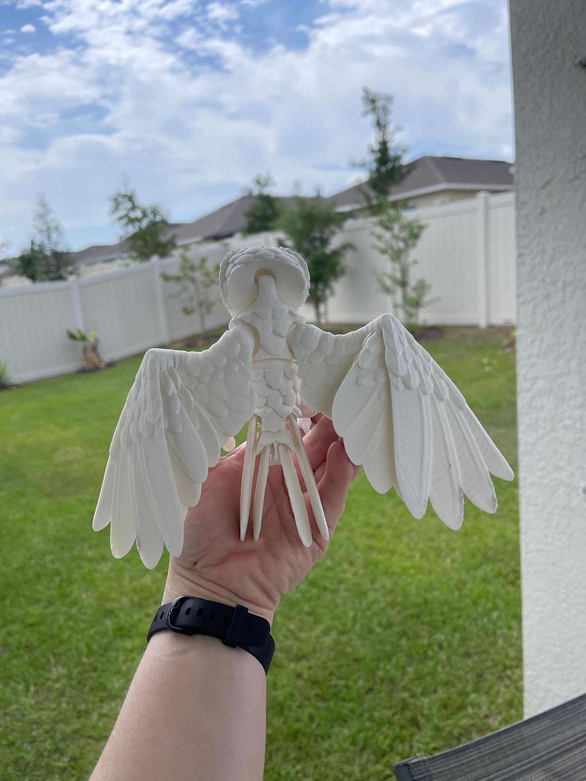 White Owl - Barn Owl - 3D Print Bookshelf Bookish Movie Decor-Create Fantasy Crafts