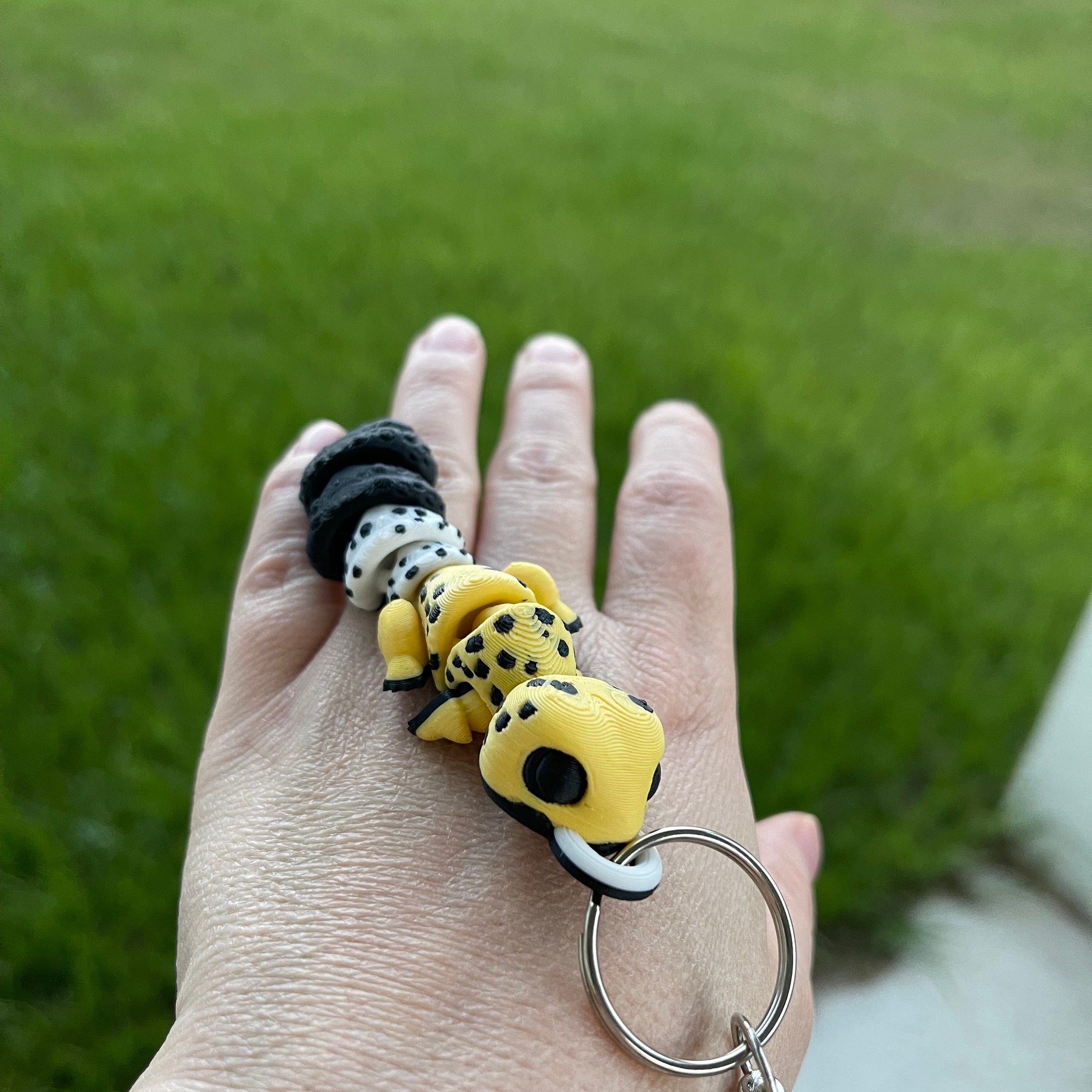 Cute Leopard Gecko 3D Print Keychain - Articulating-Create Fantasy Crafts