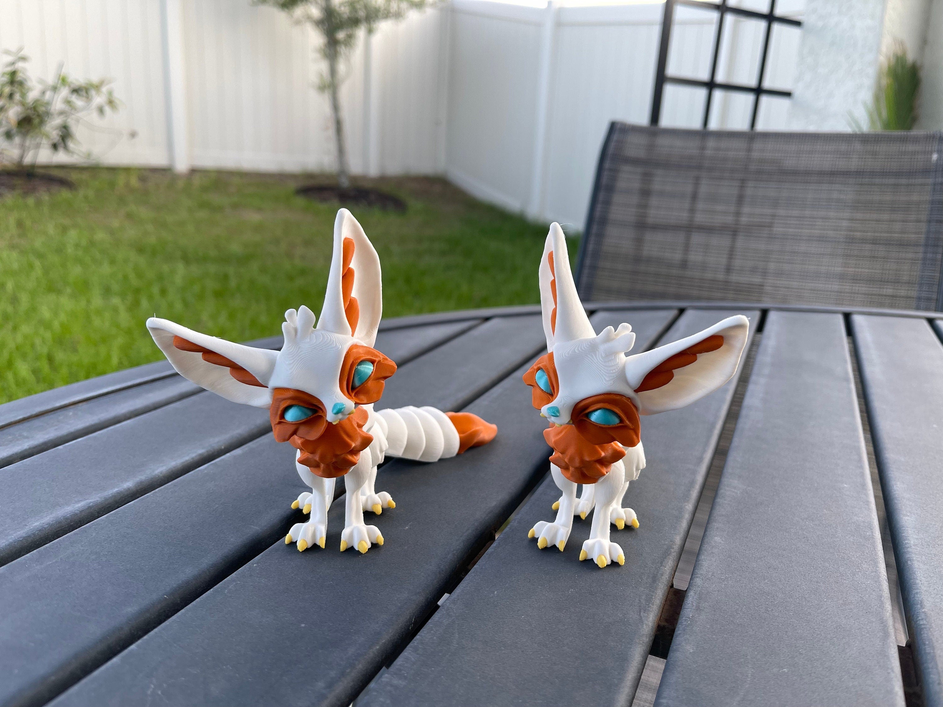 Fennec Fox Articulated 3D Print Desk Decor Horror Goth Fidget Creepy Cute-Create Fantasy Crafts