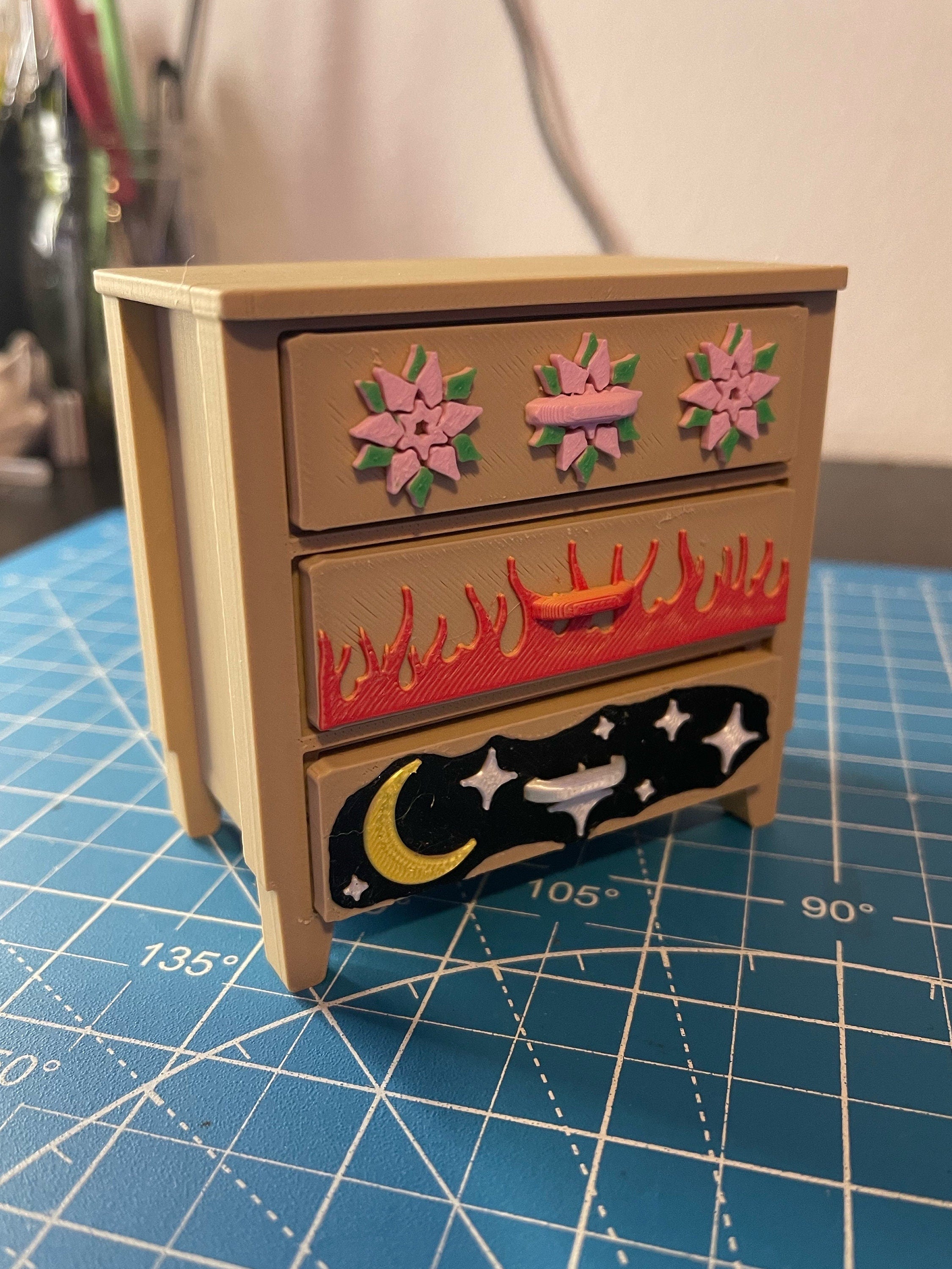 3D Print - Mini Dresser with Mini Book Box Set-Create Fantasy Crafts