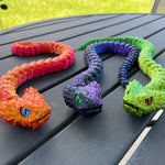 Bush Viper Articulating 3D Snake Rattle Snake Customizable-Create Fantasy Crafts