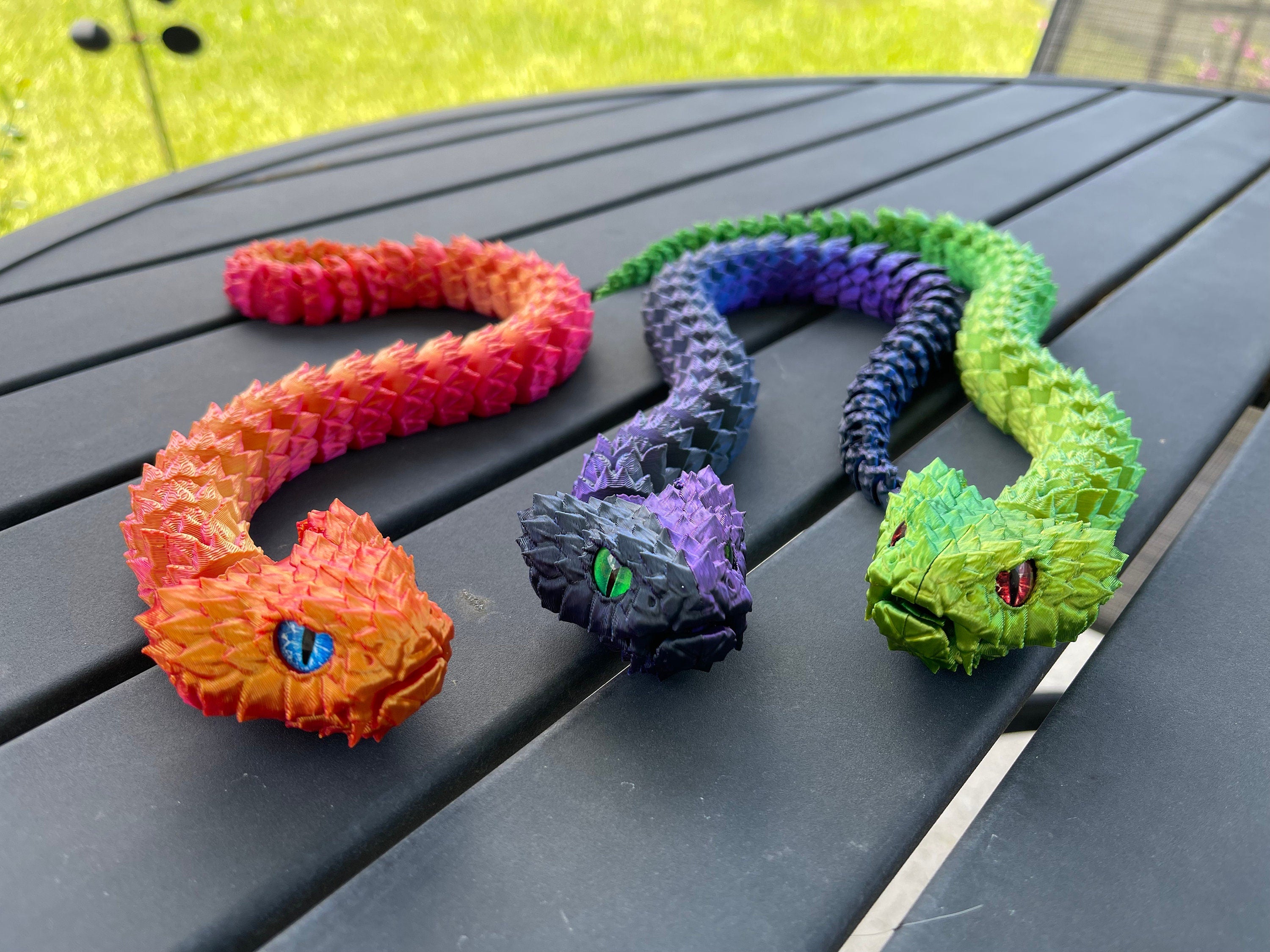 Bush Viper Articulating 3D Snake Rattle Snake Customizable-Create Fantasy Crafts