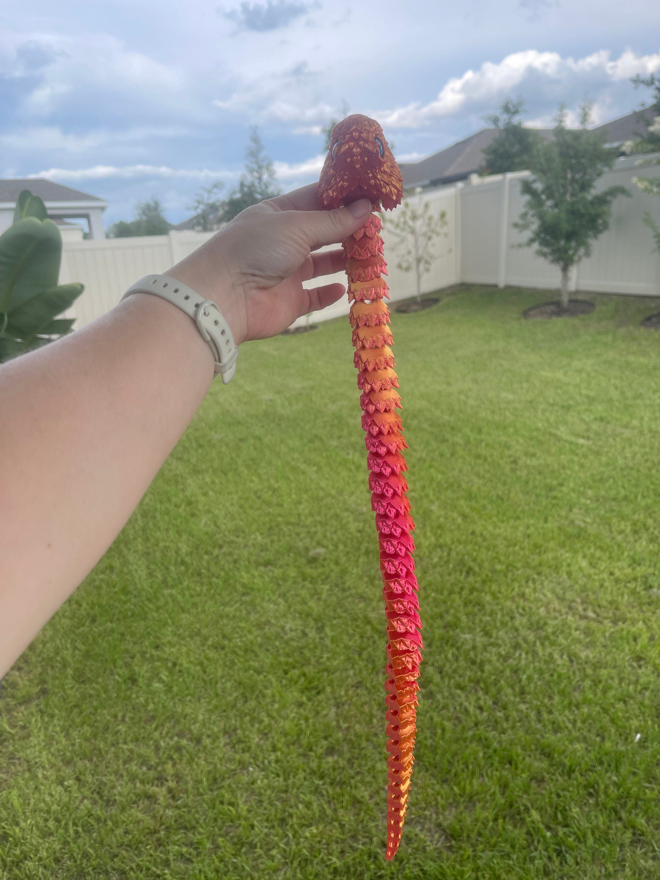 Bush Viper Articulating 3D Snake Rattle Snake Customizable-Create Fantasy Crafts