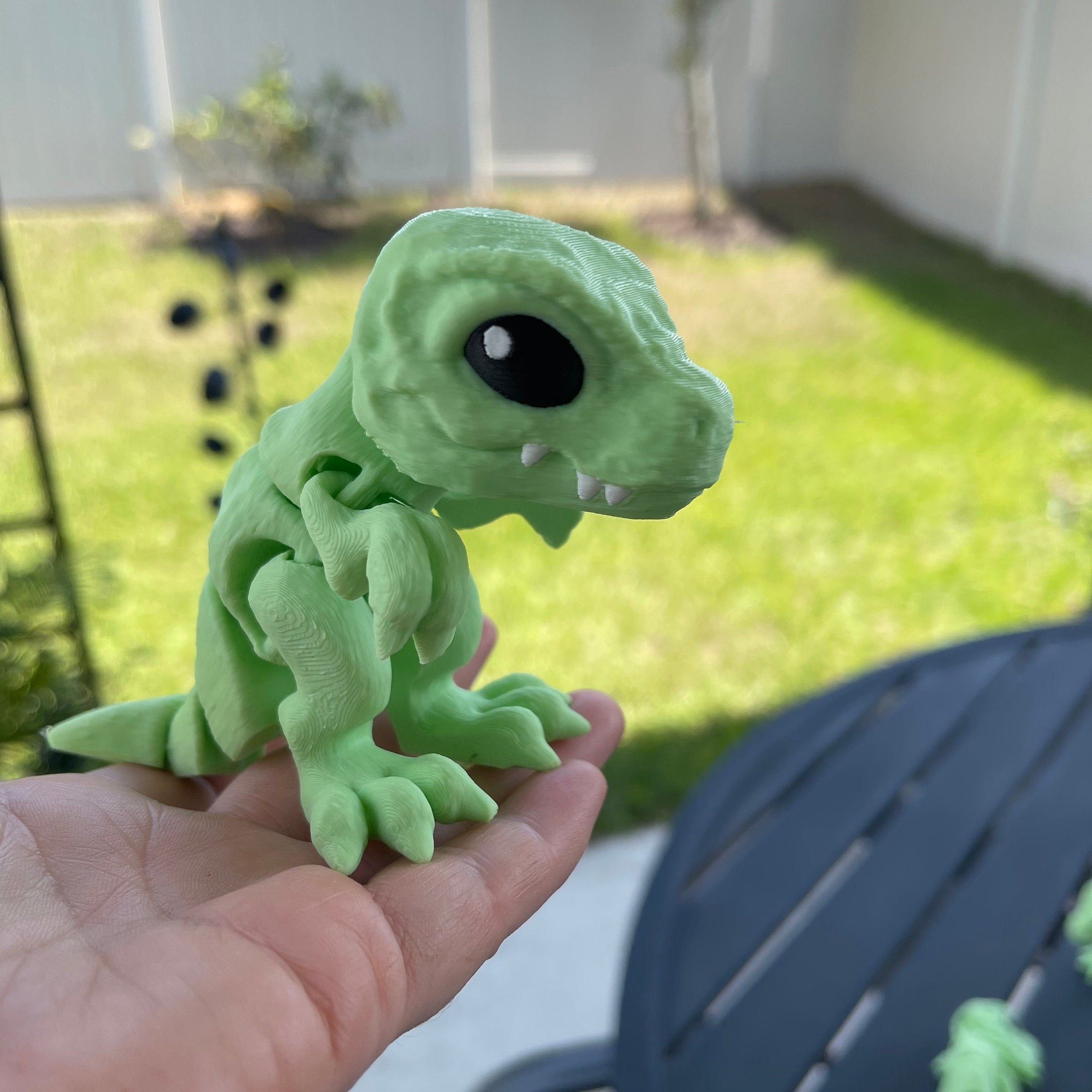 T-Rex 3D Printed Articulating small T-Rex Dinosaur Customizable Choose Color-Create Fantasy Crafts