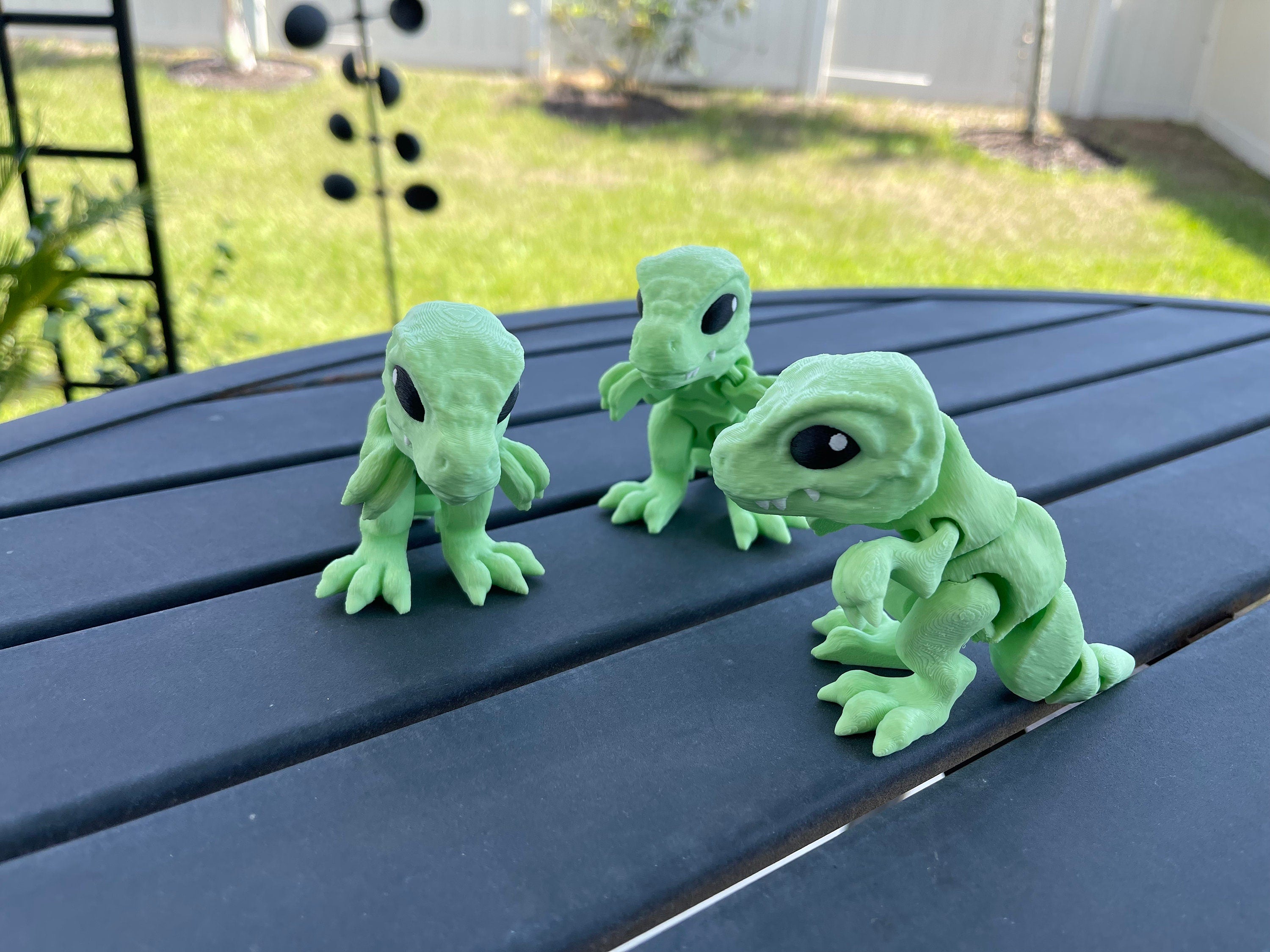 T-Rex 3D Printed Articulating small T-Rex Dinosaur Customizable Choose Color-Create Fantasy Crafts