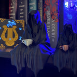 Sitting Ghost Figurine with Tea Cup 3D Print Book Self Decor Bookish Merch Grim Reaper Customizable Size and Color-Create Fantasy Crafts