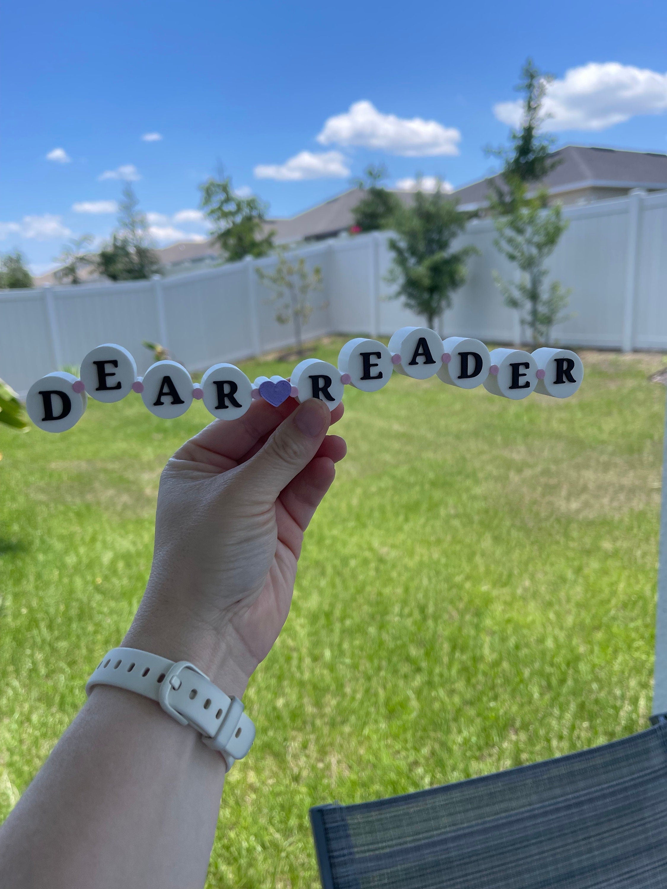 3D printed - Cute Friendship Bracelet inspired Book Shelf Sign-Create Fantasy Crafts