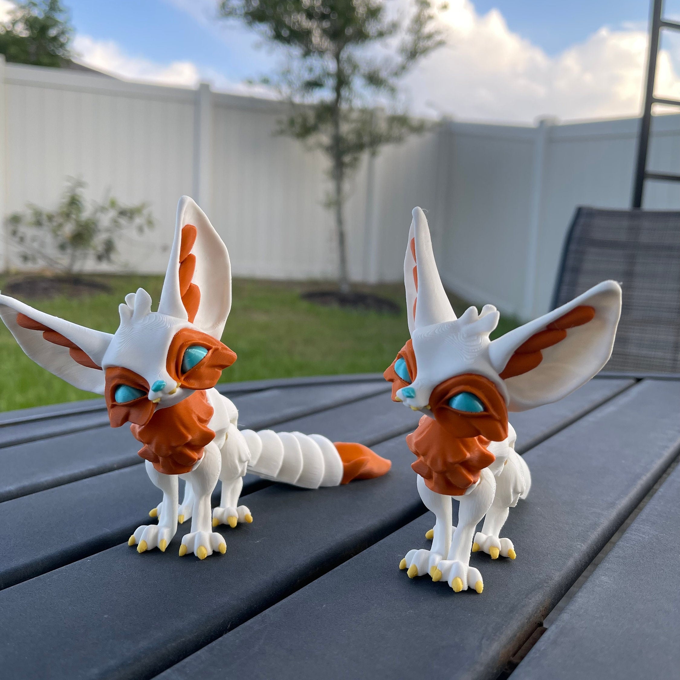 Fennec Fox Articulated 3D Print Desk Decor Horror Goth Fidget Creepy Cute-Create Fantasy Crafts