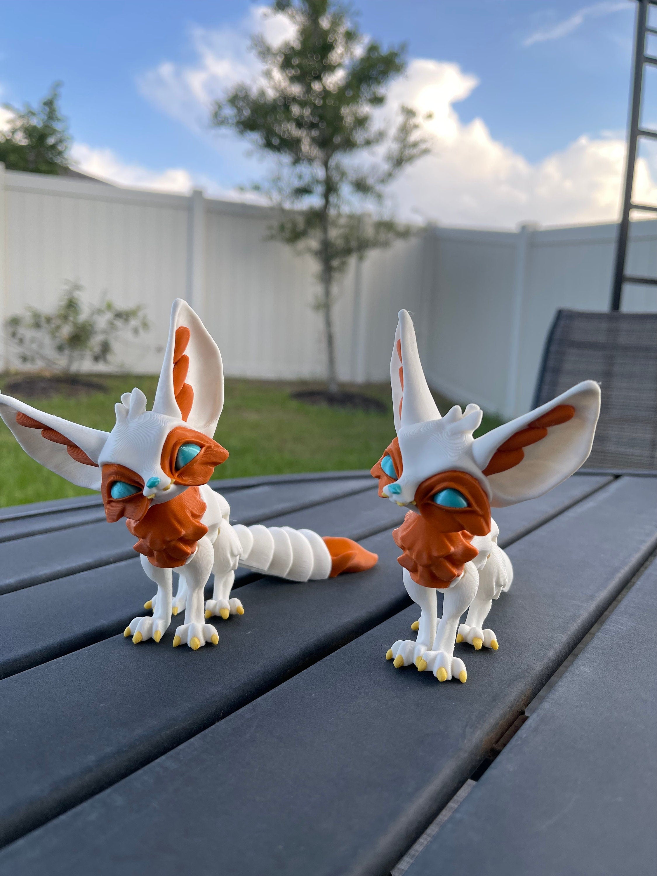 Fennec Fox Articulated 3D Print Desk Decor Horror Goth Fidget Creepy Cute-Create Fantasy Crafts
