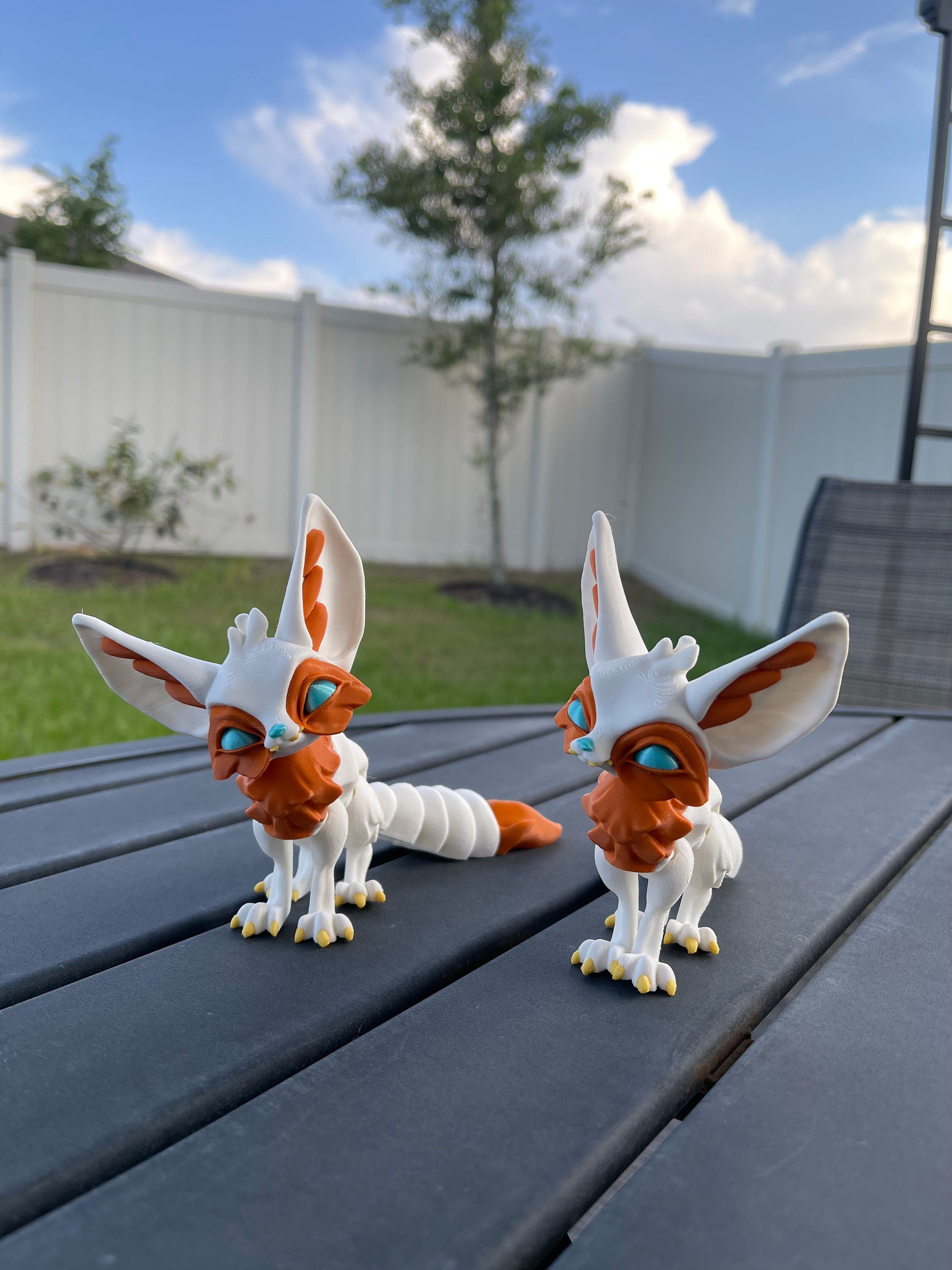 Fennec Fox Articulated 3D Print Desk Decor Horror Goth Fidget Creepy Cute-Create Fantasy Crafts
