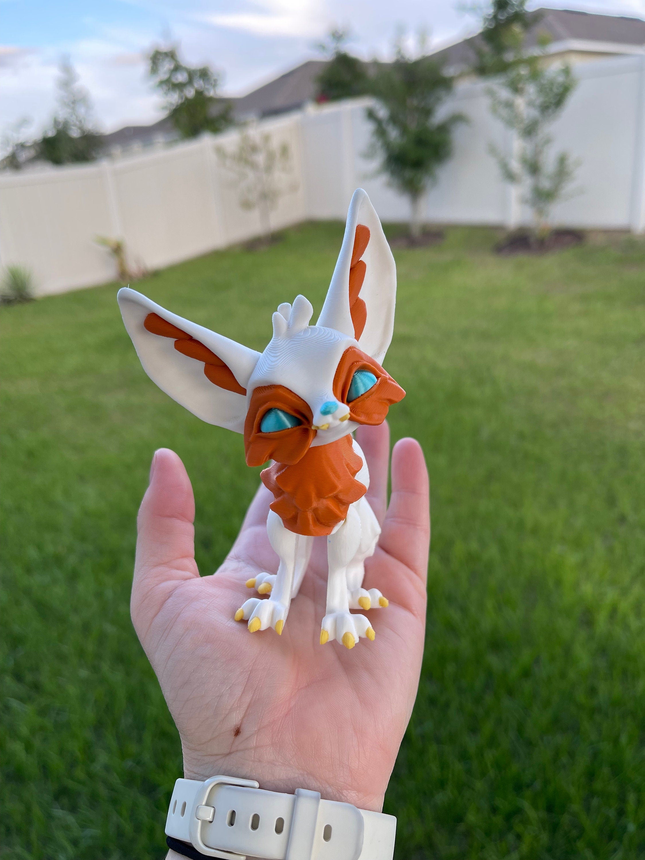 Fennec Fox Articulated 3D Print Desk Decor Horror Goth Fidget Creepy Cute-Create Fantasy Crafts