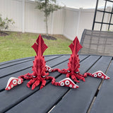 Giant Squid Articulated 3D Printed Desk Horror Goth Decor Fidget Creepy Cute Cryptid-Create Fantasy Crafts