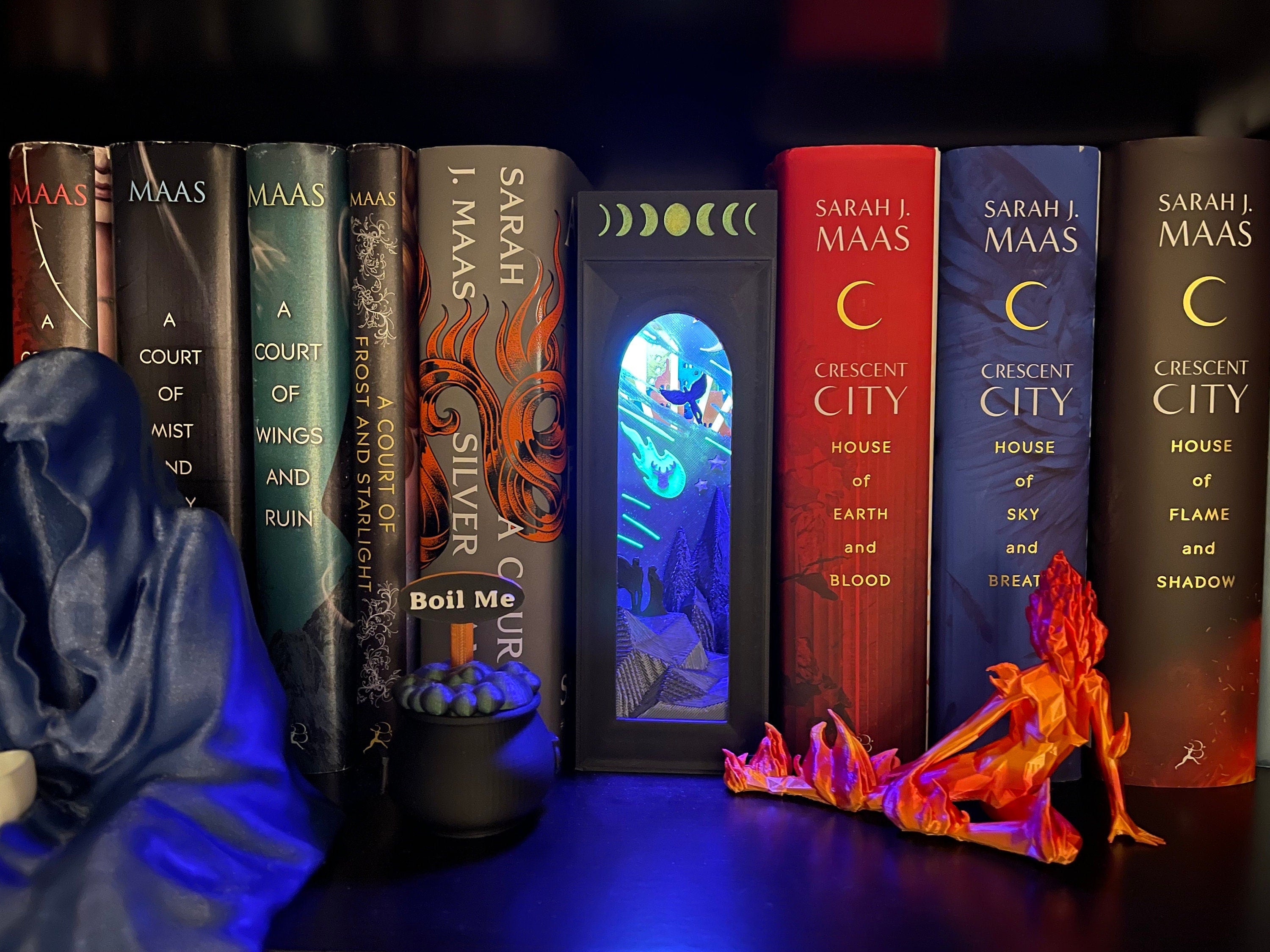 Crossover Light Up Book Nook USB UV 3D Printed Bookshelf Decor-Create Fantasy Crafts