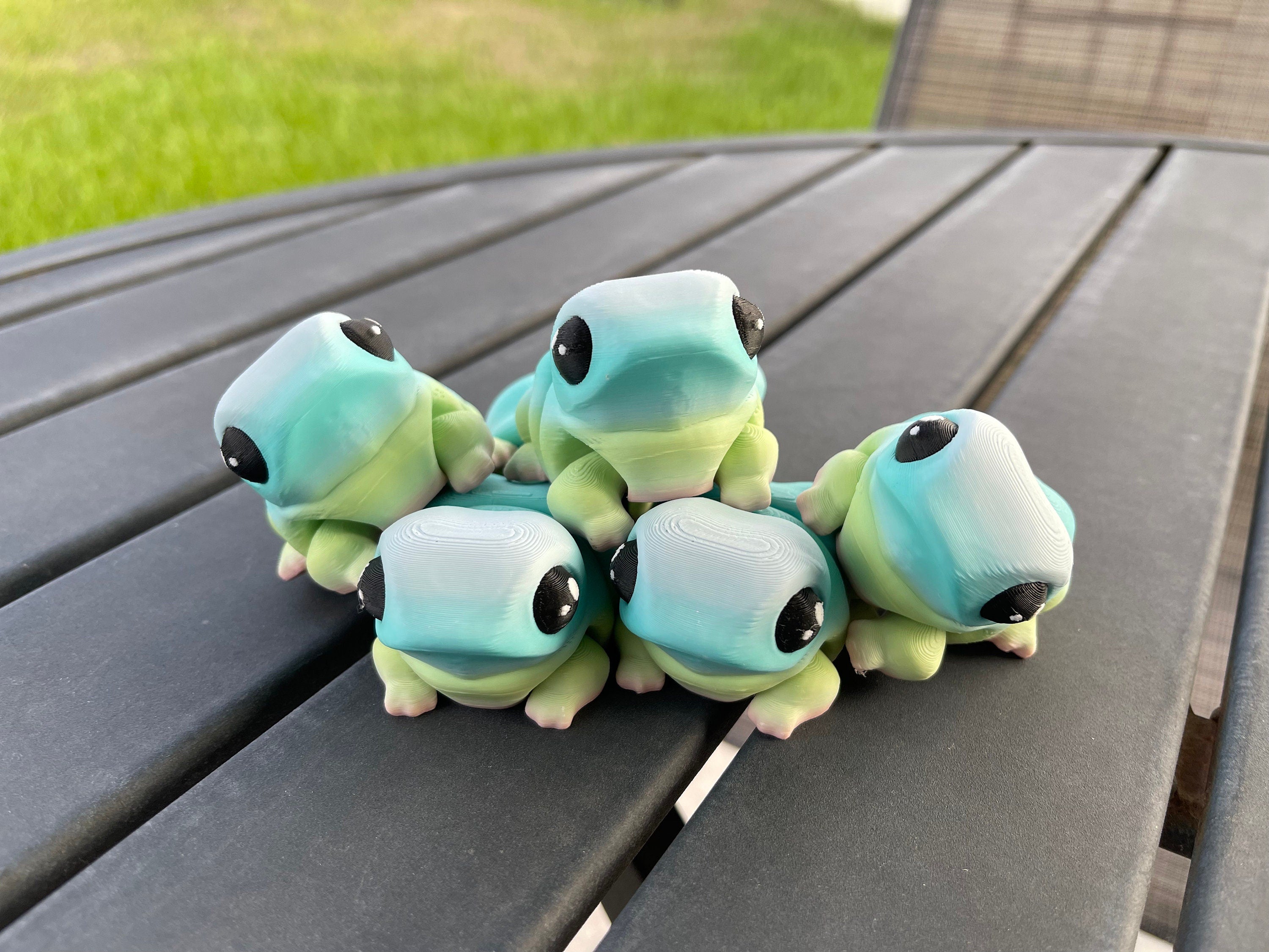 Cute Chunky Frog Articulating Gift Desk Decor Customizable You Choose Color-Create Fantasy Crafts