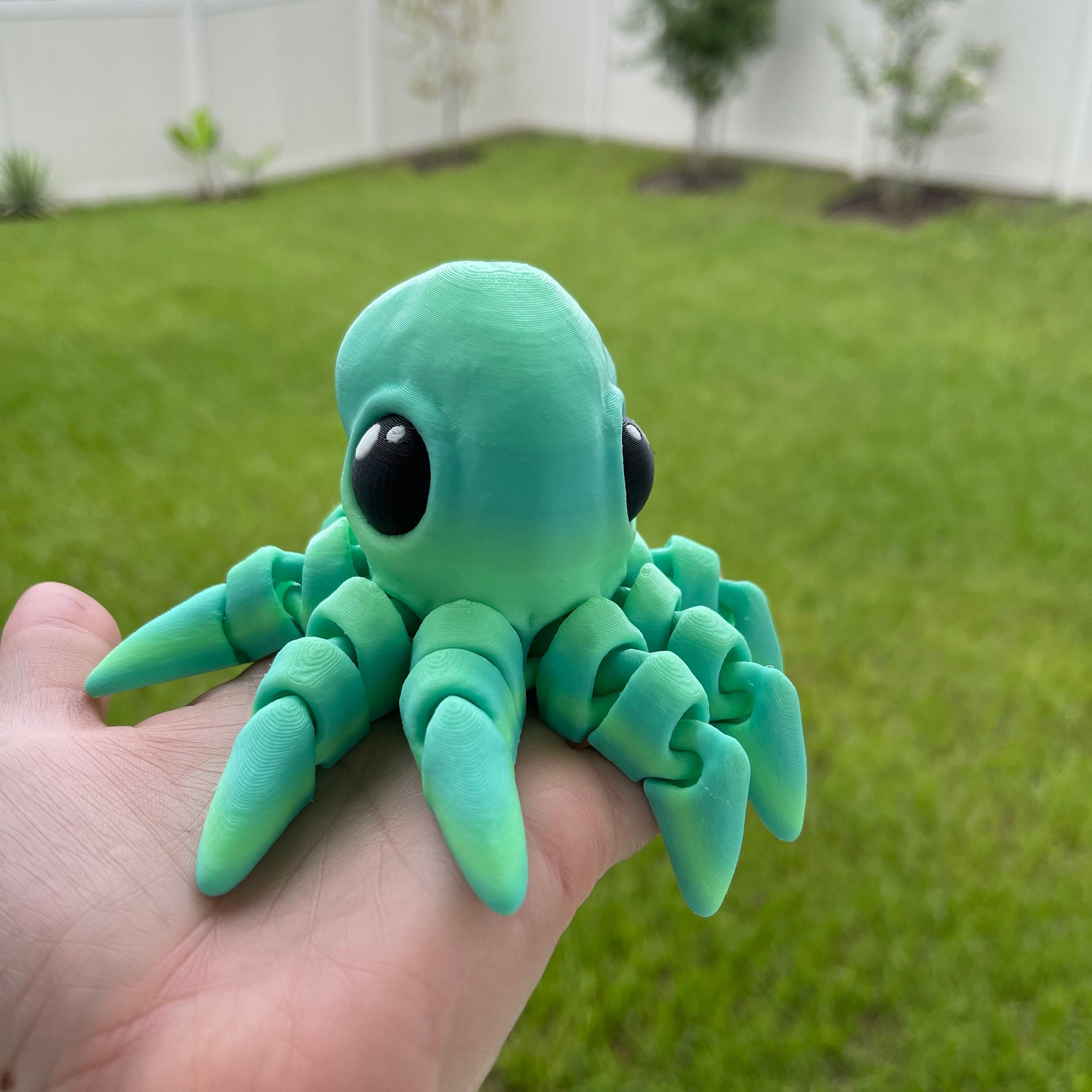 Octopus 3D Printed Articulating Small Octopus Customizable Choose Color-Create Fantasy Crafts