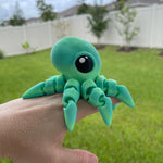 Octopus 3D Printed Articulating Small Octopus Customizable Choose Color-Create Fantasy Crafts