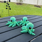 Octopus 3D Printed Articulating Small Octopus Customizable Choose Color-Create Fantasy Crafts