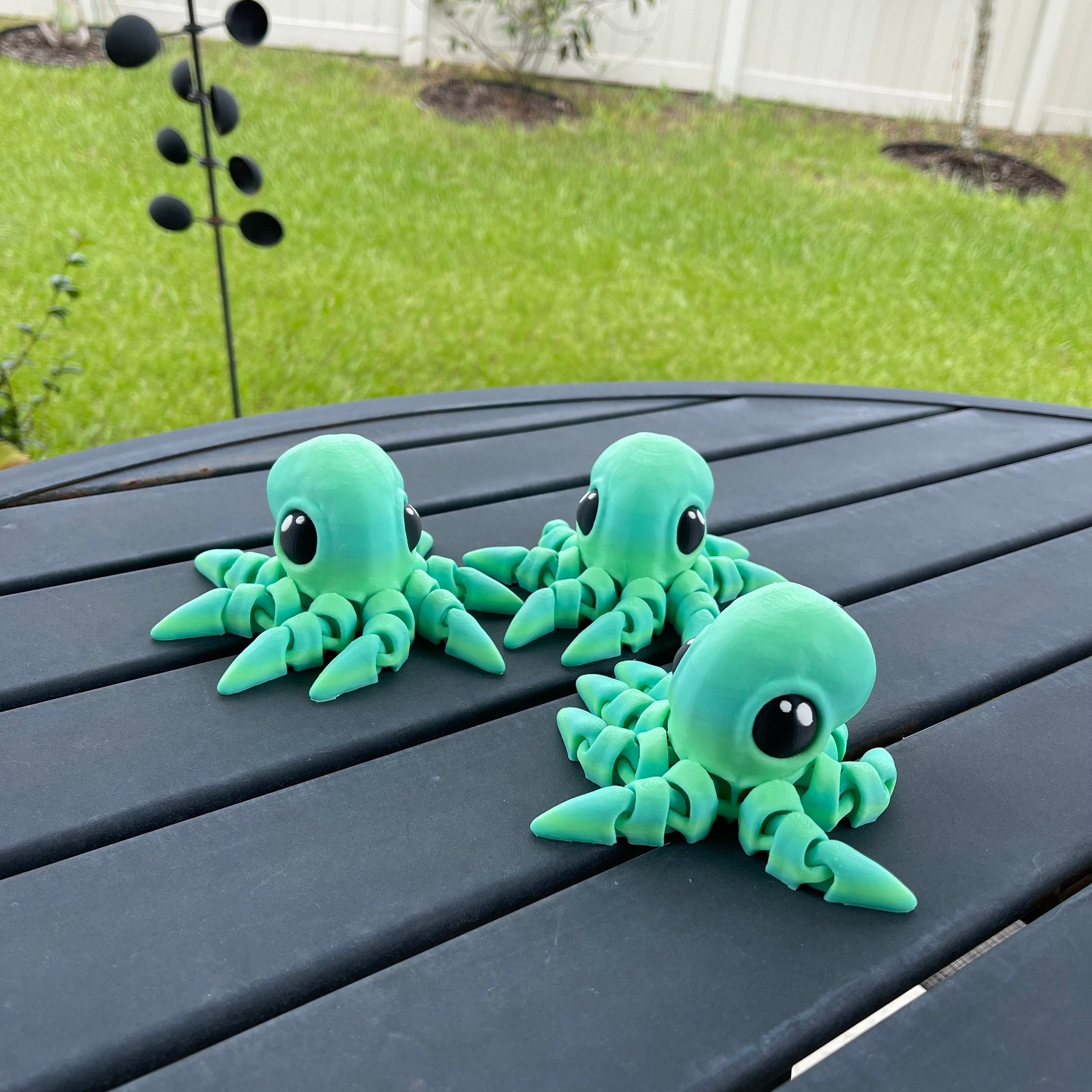 Octopus 3D Printed Articulating Small Octopus Customizable Choose Color-Create Fantasy Crafts