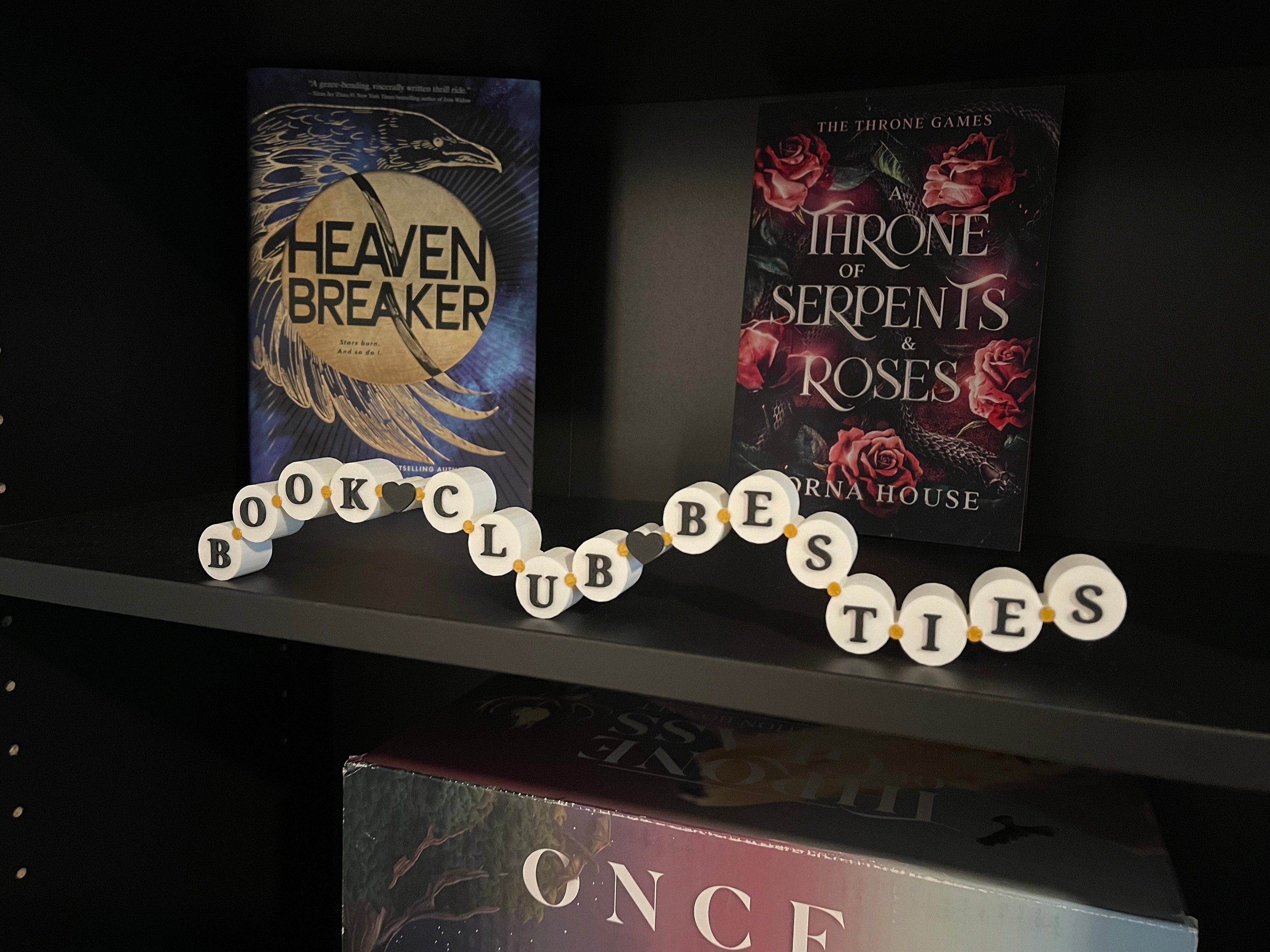 3D printed - Cute Friendship Bracelet inspired Book Shelf Sign-Create Fantasy Crafts