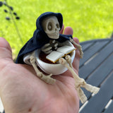 Reaper in a Cup- 3D Printed and Crafted Bookshelf Decor Bookish Merch-Create Fantasy Crafts