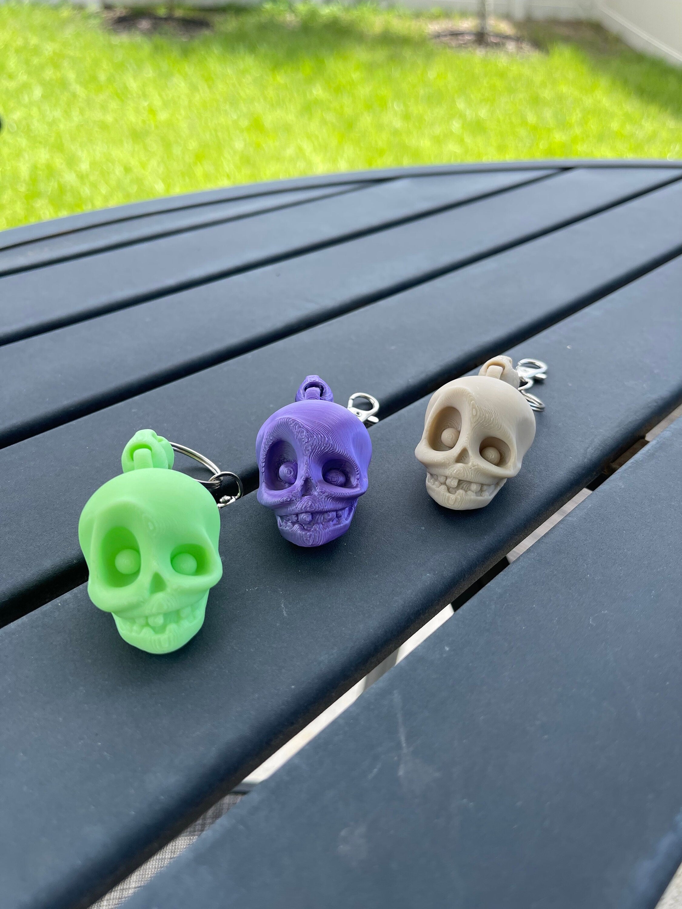 Skeleton Skull Keychain Articulating 3D Print-Create Fantasy Crafts