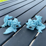 3D Print Baby Articulating Wyvern Customizable Choose your own Color Bookself Decor Fidget Toy Gift-Create Fantasy Crafts