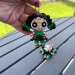 Creepy Doll Articulating Keychain 3D Printed Voodoo Doll Horror Goth Fidget Creepy Cute-Create Fantasy Crafts