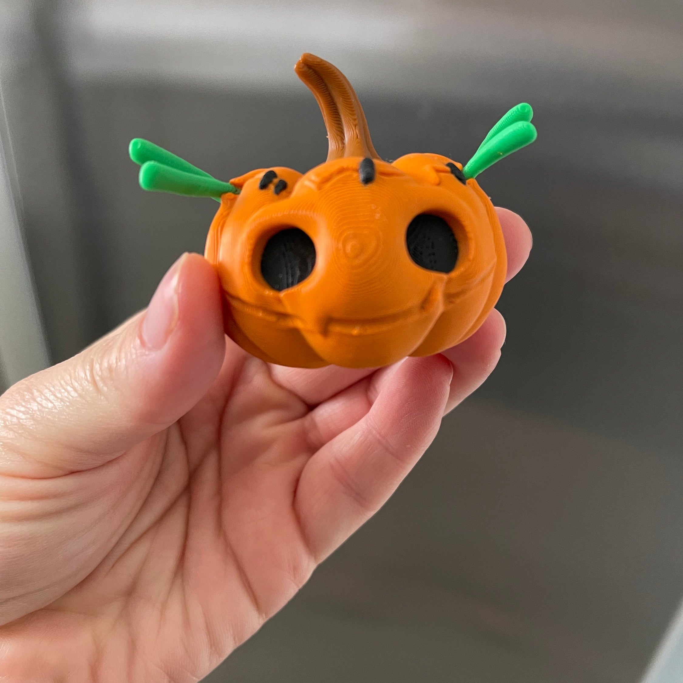 Cute Creepy Pumpkin Magnet - 3D Printed-Create Fantasy Crafts