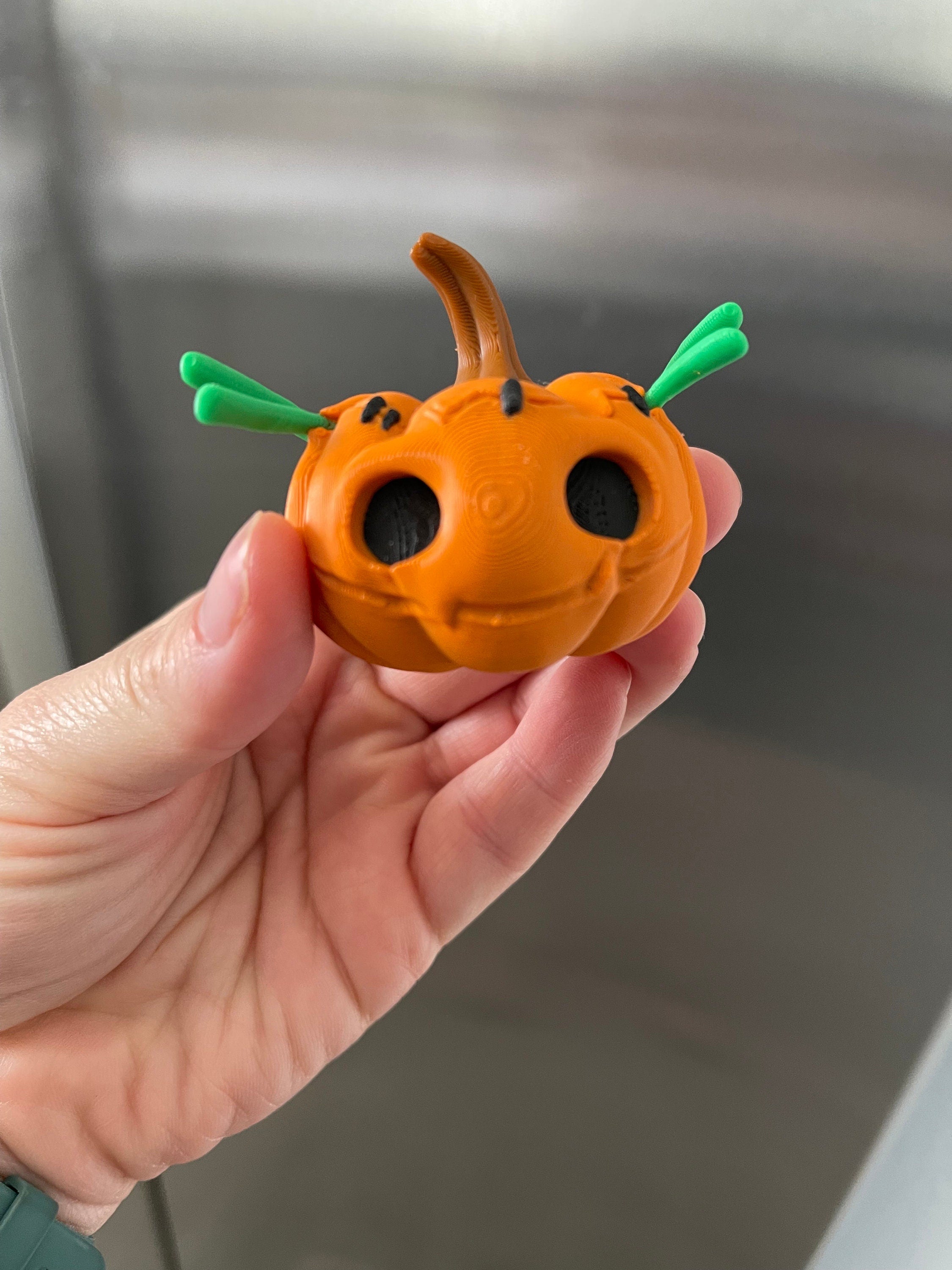 Cute Creepy Pumpkin Magnet - 3D Printed-Create Fantasy Crafts