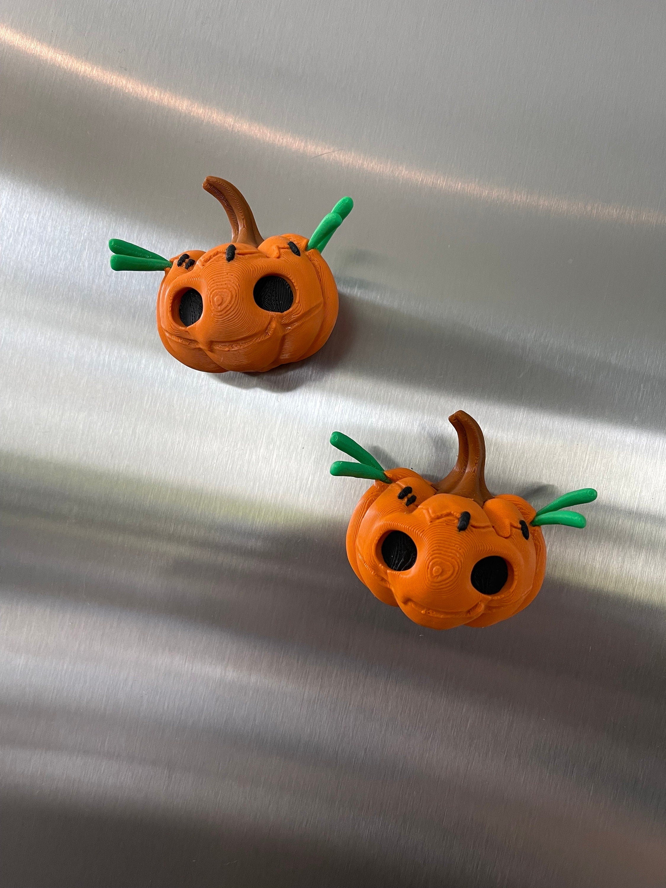 Cute Creepy Pumpkin Magnet - 3D Printed-Create Fantasy Crafts