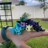 3D Print Mini Articulating Dragon Customizable You Choose Color-Create Fantasy Crafts