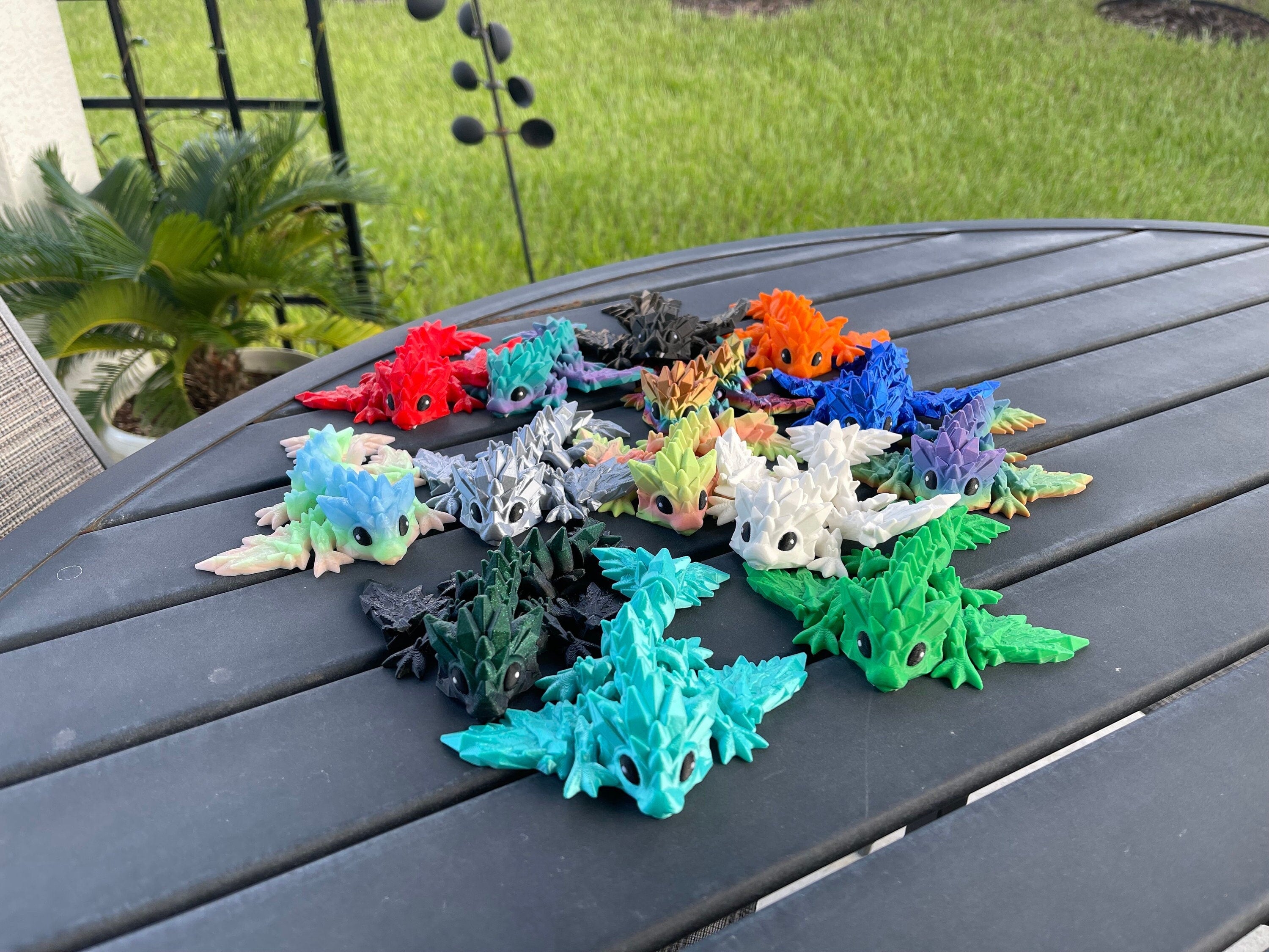 3D Print Baby Articulating Dragon Customizable Choose your own Color Bookself Decor Fidget Toy Gift-Create Fantasy Crafts