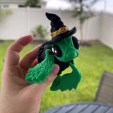 Witch Turtle 3D Printed Articulating Customizable Choose Color-Create Fantasy Crafts