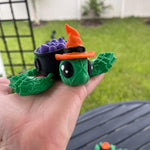 Witch Turtle 3D Printed Articulating Customizable Choose Color-Create Fantasy Crafts