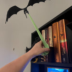 Fire Breathing Dragon Wyvern Book Nook - Glow in Dark Flame-Create Fantasy Crafts