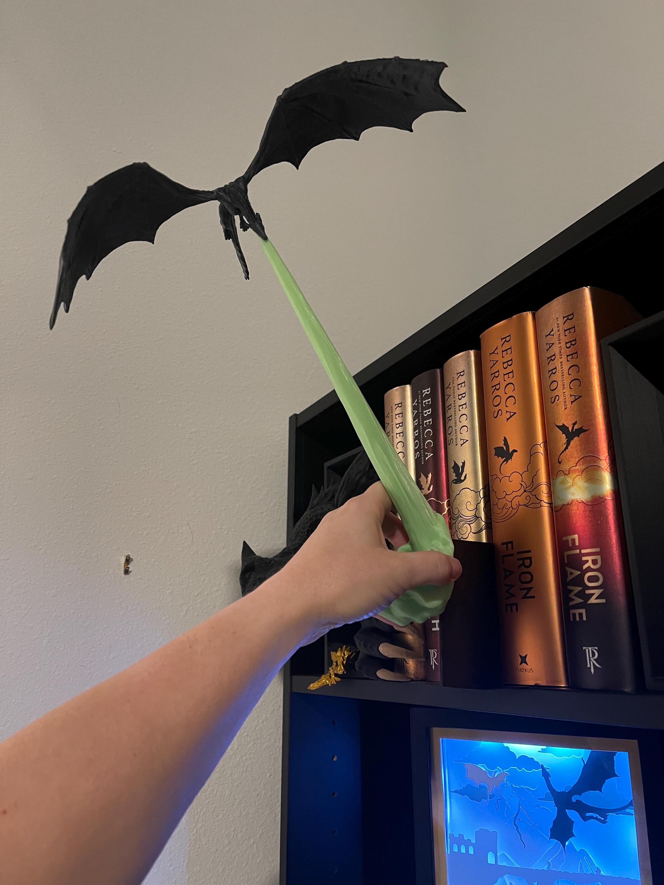 Fire Breathing Dragon Wyvern Book Nook - Glow in Dark Flame-Create Fantasy Crafts