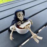 Reaper in a Cup- 3D Printed and Crafted Bookshelf Decor Bookish Merch-Create Fantasy Crafts