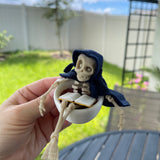 Reaper in a Cup- 3D Printed and Crafted Bookshelf Decor Bookish Merch-Create Fantasy Crafts