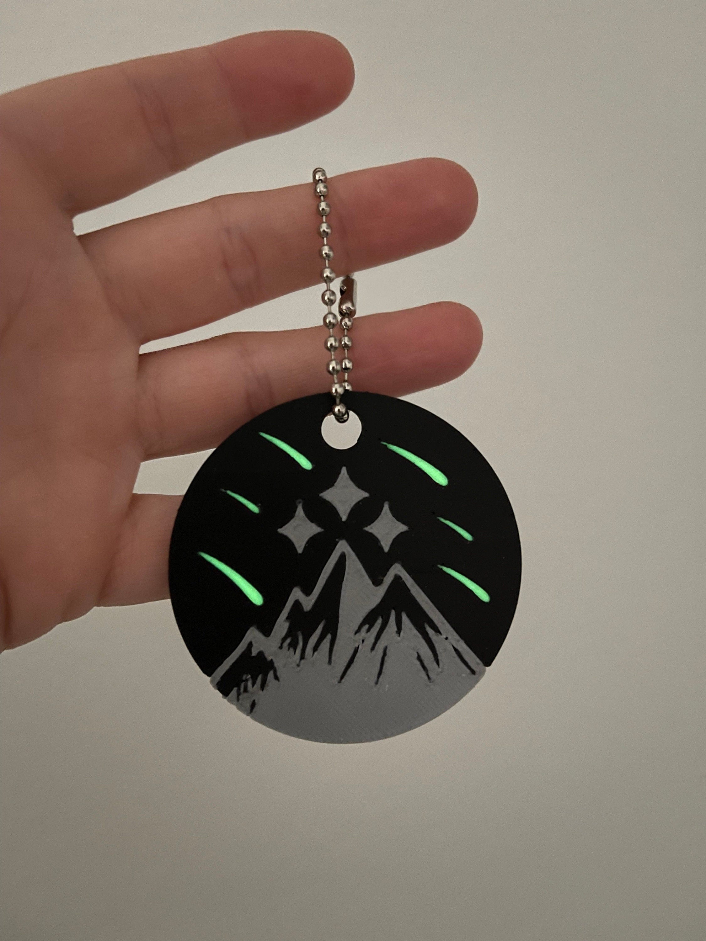 Shooting Star with Mountain Keychains - Glow in the dark-Create Fantasy Crafts