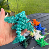 3D Print Baby Articulating Dragon Customizable Choose your own Color Bookself Decor Fidget Toy Gift-Create Fantasy Crafts