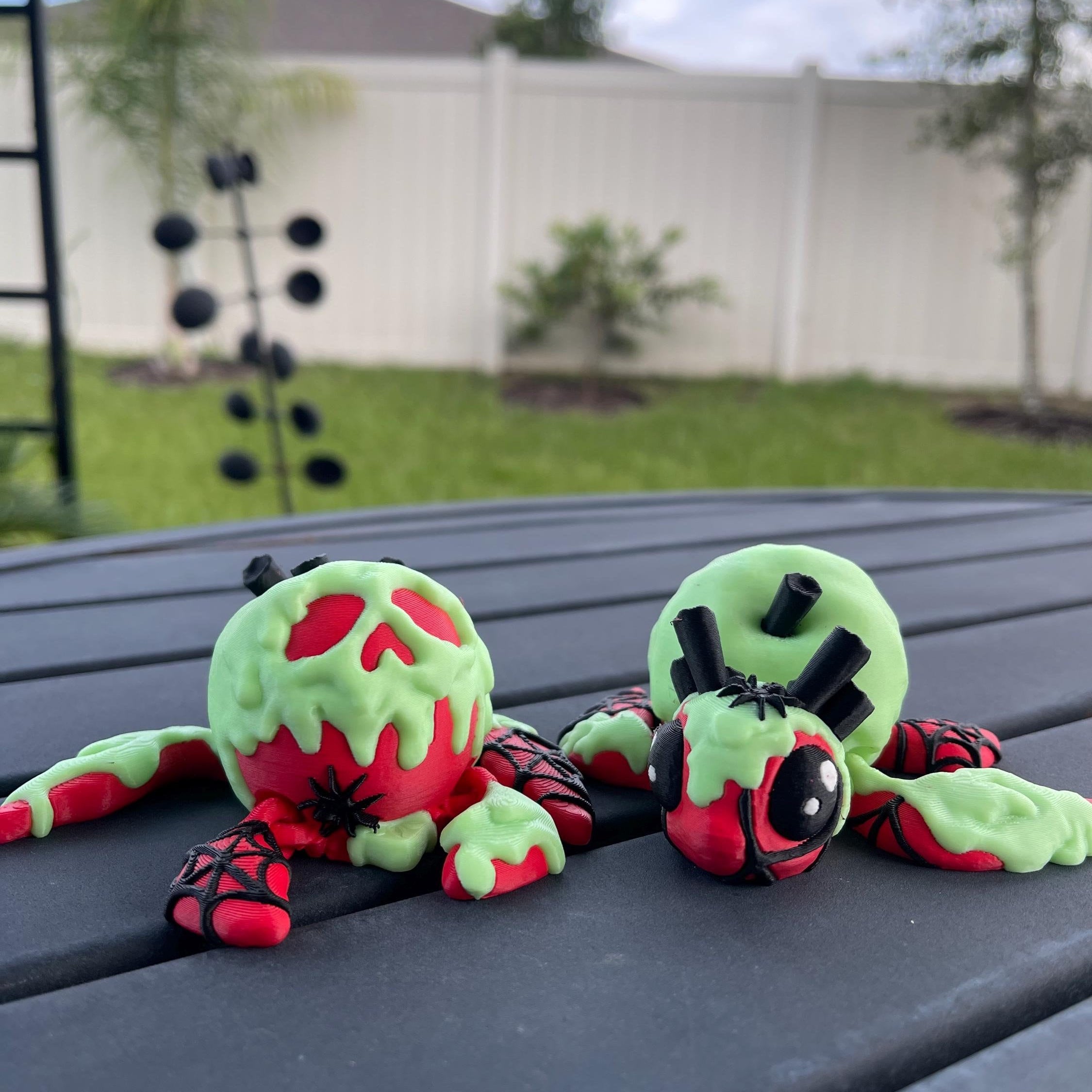 Poison Apple Turtle 3D Printed Articulating Customizable Choose Color-Create Fantasy Crafts