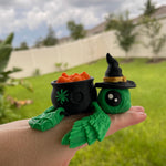 Witch Turtle 3D Printed Articulating Customizable Choose Color-Create Fantasy Crafts