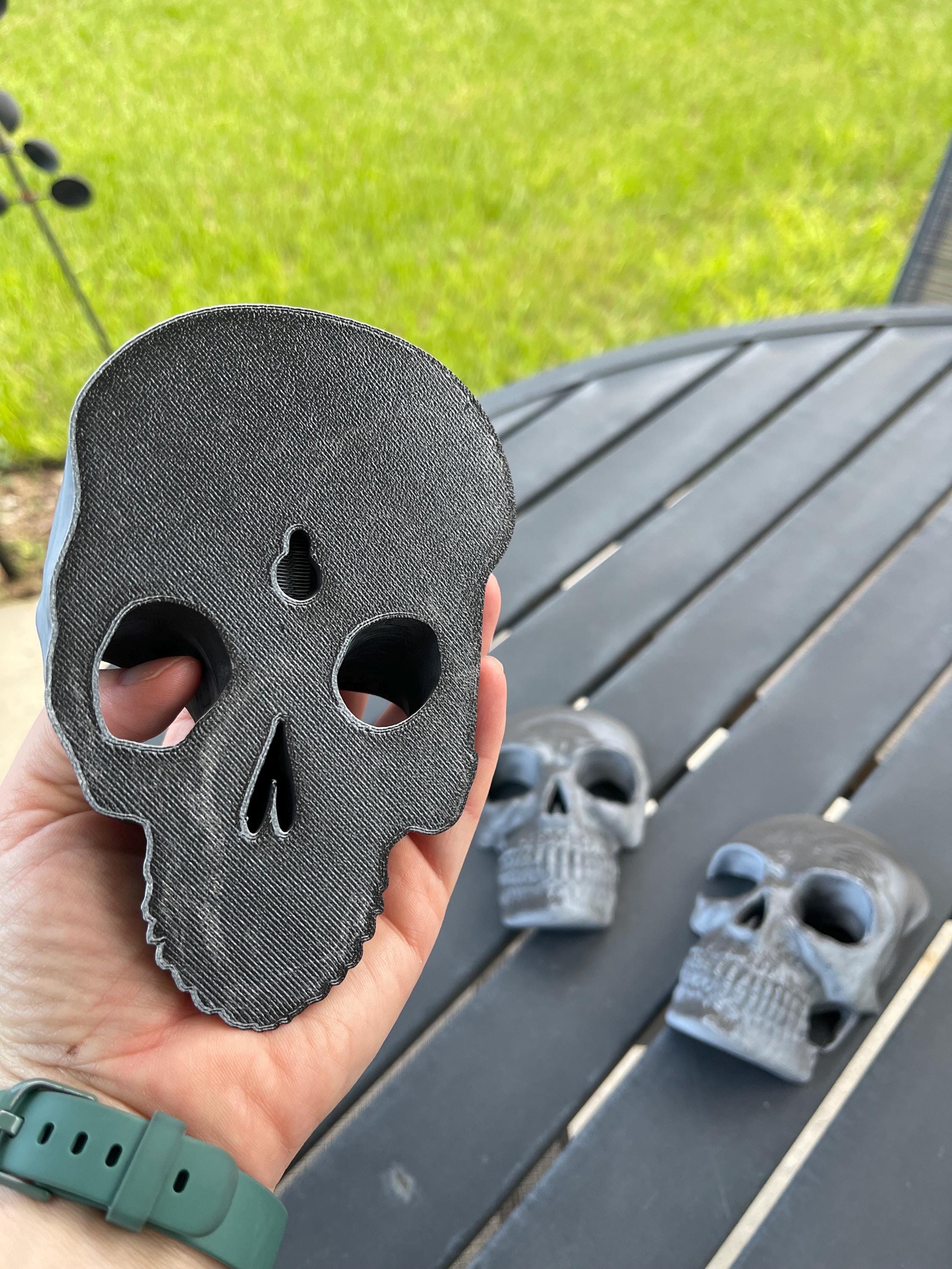 Wall Mount Skulls Set of Three 3D Print Home Decor Goth Horror Customizable Choose Color-Create Fantasy Crafts