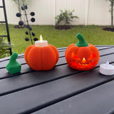 Knitted Pumpkin Tea Light Holder 3D Print Home Decor Customizable Choose Color-Create Fantasy Crafts