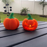 Knitted Pumpkin Tea Light Holder 3D Print Home Decor Customizable Choose Color-Create Fantasy Crafts